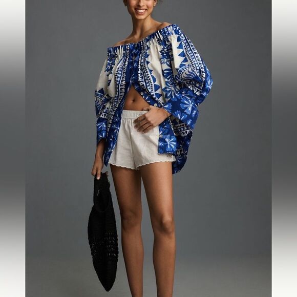 Farm Rio Long Sleeves Off the Shoulder Blouse - Picture 5 of 8